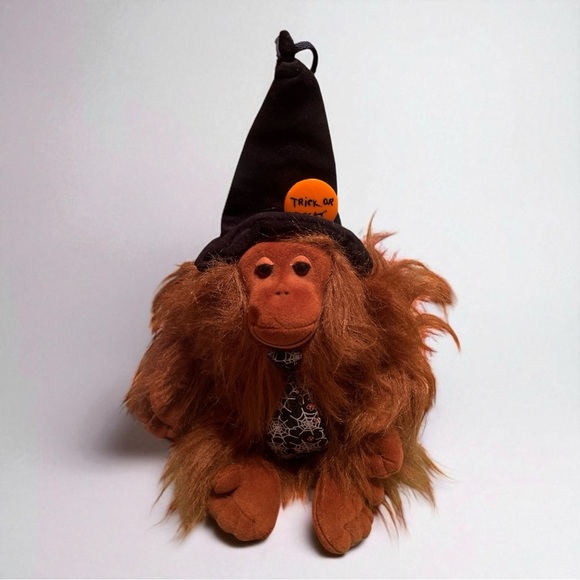 Vintage 1980s Plush Creations Halloween Orangutan Monkey Plush Stuffed Animal - Picture 1 of 8